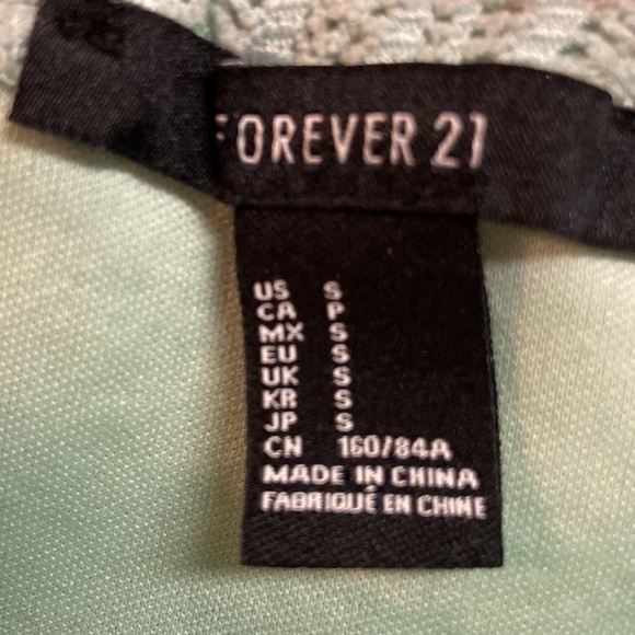 Forever 21 Mint Lace Lined Crop Top Small - Picture 3 of 8